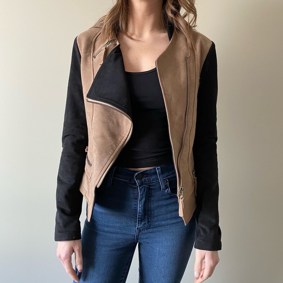 Loft 82- Suede two tone asymmetrical bombe… - Picture 1 of 4